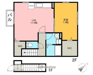 カーサ・ルーチェ【2階】の間取り