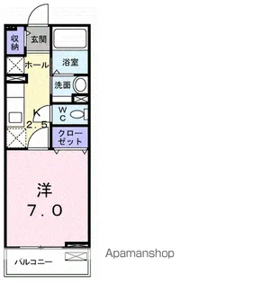 エスポワール【206号室】の間取り