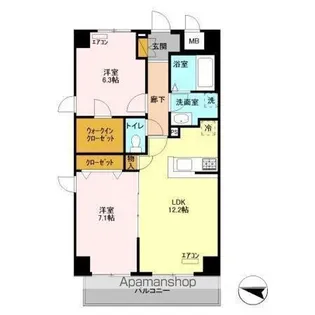 エキスポコンフォート Ⅱ【3階】の間取り
