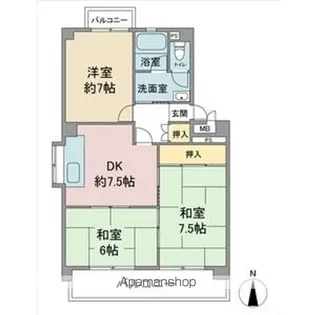 セゾンきさらぎ【3階】の間取り