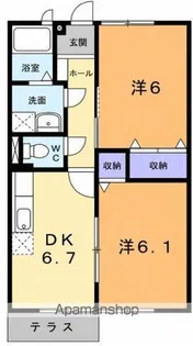 メゾン高積Ⅱ【1階】の間取り