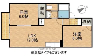 タウンハウス愛野公園E【2階】の間取り