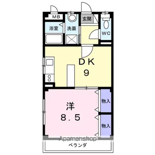 パークハイツ【1階】の間取り
