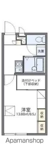 レオパレスみらい【102号室】の間取り