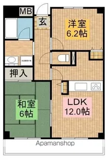 ロイヤルフラット壱番館【506号室】の間取り
