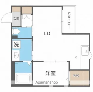 プレゾン今宿【201号室】の間取り