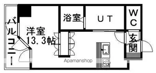 UURコート札幌南三条プレミアタワー【8階】の間取り