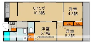 ルカーノ錦【3階】の間取り