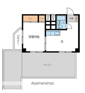 東信松涛マンション【4階】の間取り