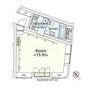 カスタリア恵比寿【4階】の間取り