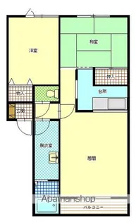 トータス西桔梗B棟【203号室】の間取り