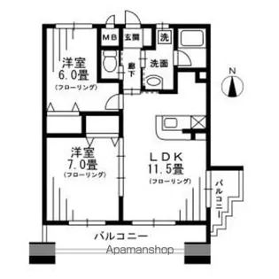 リビングステージ木町通【12階】の間取り