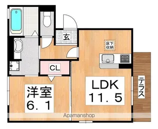 プラセール−K(田島)【2階】の間取り