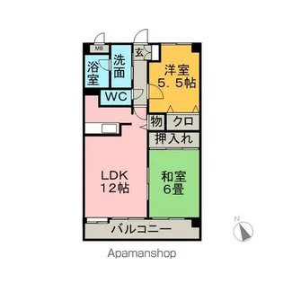 五郎山パークス【402号室】の間取り