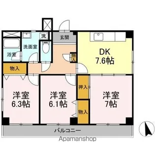 グレイスフルコート21【3階】の間取り