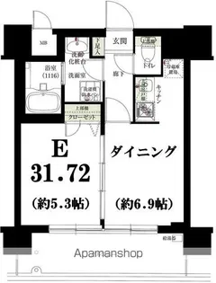 グリフォーネ横浜・伊勢町弐番館【3階】の間取り