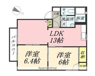 フレグランス・プラザ B棟【2階】の間取り