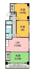第6水野マンション【4階】の間取り