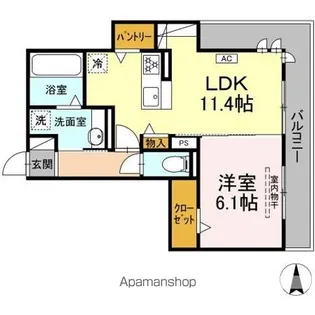 パレスモート【2階】の間取り