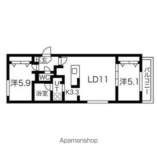 AJITO 1513【3階】の間取り