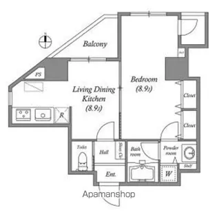 愛知県名古屋市北区城見通3丁目【マンション】の間取り