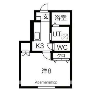 ワンリッチ上野町B【1階】の間取り