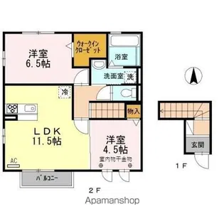 クロワール A【201号室】の間取り