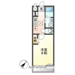 MAISON DOMANI メゾン ドマーニ【102号室】の間取り