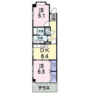 スカイコーポ【1階】の間取り