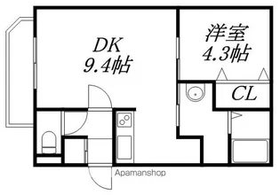 ルーエ琴似【2階】の間取り