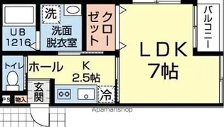 CALME【202号室】の間取り