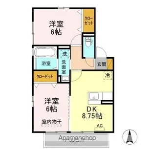 HUIT B【2階】の間取り