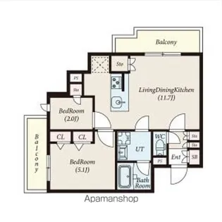コンポジット新宿柏木【2階】の間取り