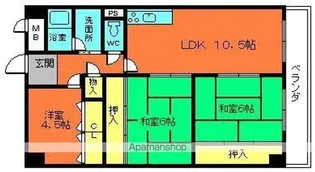 ランプリ築山【4階】の間取り