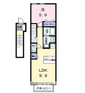 アンテノール【2階】の間取り