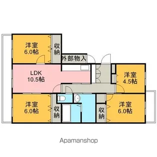 アーバンラフレ志賀分譲【18203号室】の間取り