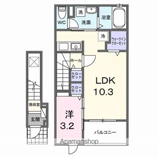 Cowbell Court【2階】の間取り