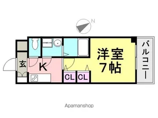 フラシア東難波【1503号室】の間取り