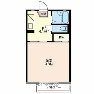 ディアス犀北B棟【1階】の間取り