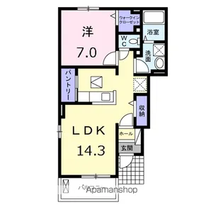 リ ミエル【102号室】の間取り