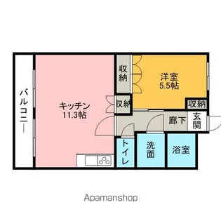 プレッソ リヴィエール【1階】の間取り