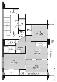 ビレッジハウス松山上野4号棟【108号室】の間取り
