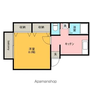 スカイハイツMM【2-E号室】の間取り
