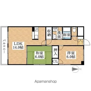 下寺マンション【302号室】の間取り