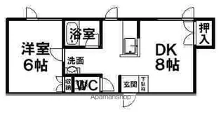 エコハイツ161【ひのき号室】の間取り