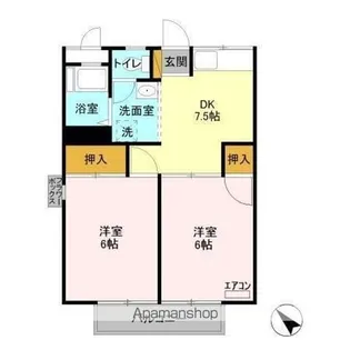 ヴィラ中山 C棟【2階】の間取り