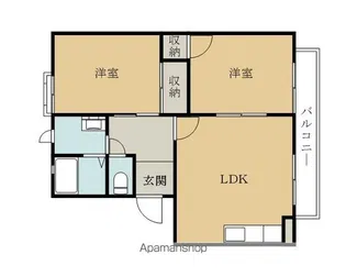 フローラ桜ヶ丘【2階】の間取り