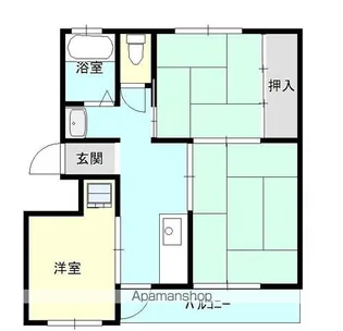 プラウド弐番館【303号室】の間取り