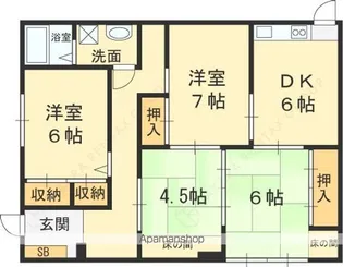 マンションオアシス【1階】の間取り