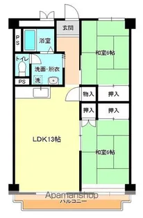 カーサ一番丁【202号室】の間取り